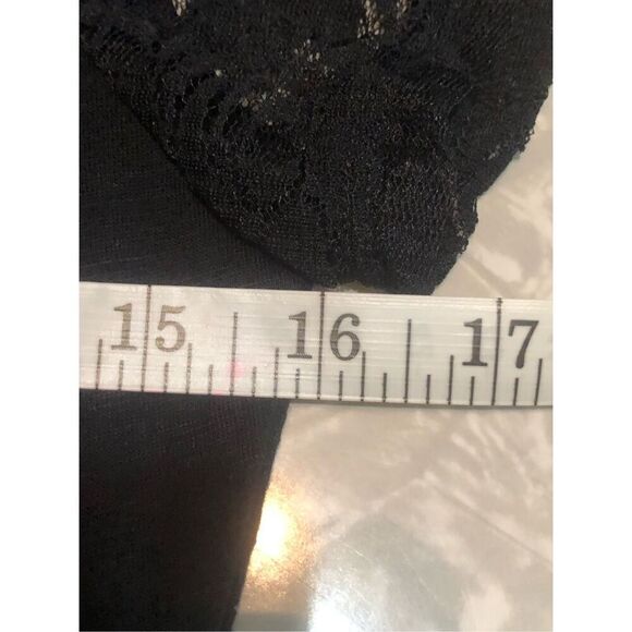 black lace ruffle top womens size medium no boundaries rock punk goth dark roman - Picture 6 of 6